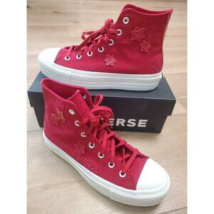 Converse Chuck Taylor All Star Lift Platform 3D Florals Days Ahead Womens Sz 8.5